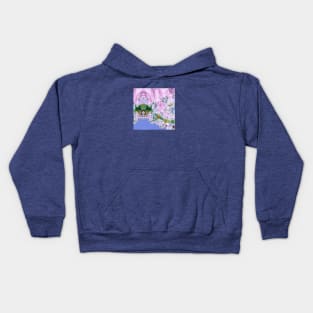 Lilac Dreams Fractal Abstract Kids Hoodie